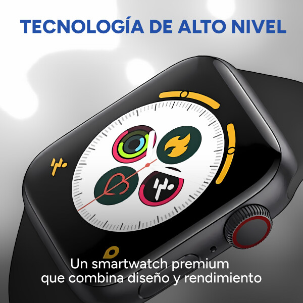 Reloj Inteligente Smartwatch Mallas Bluetooth Smart Miccell Color Negro