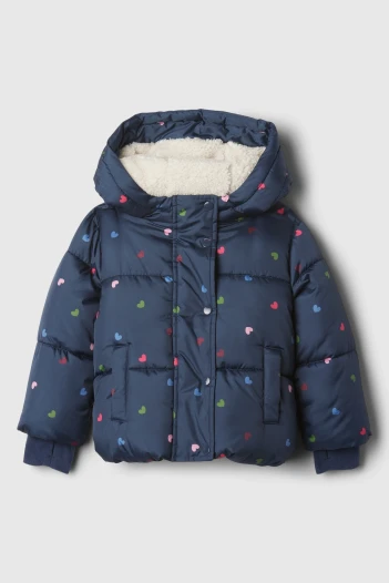 Campera Con Corderito Toddler Niña Navy Multi Hearts