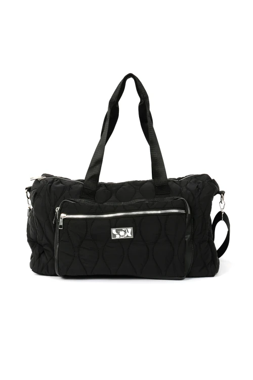 Bolso deportivo capitoneado Negro