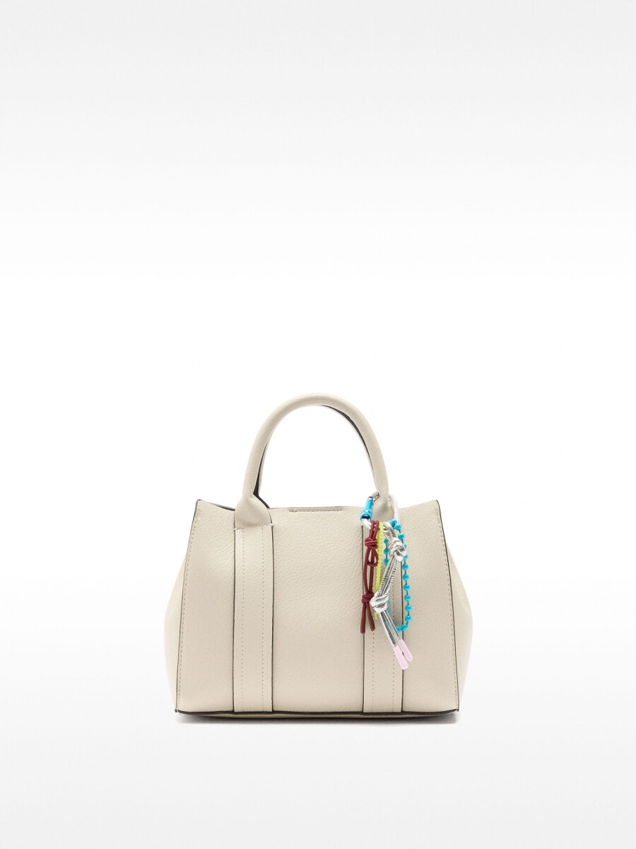 Bolso Tote Con Colgante S crudo