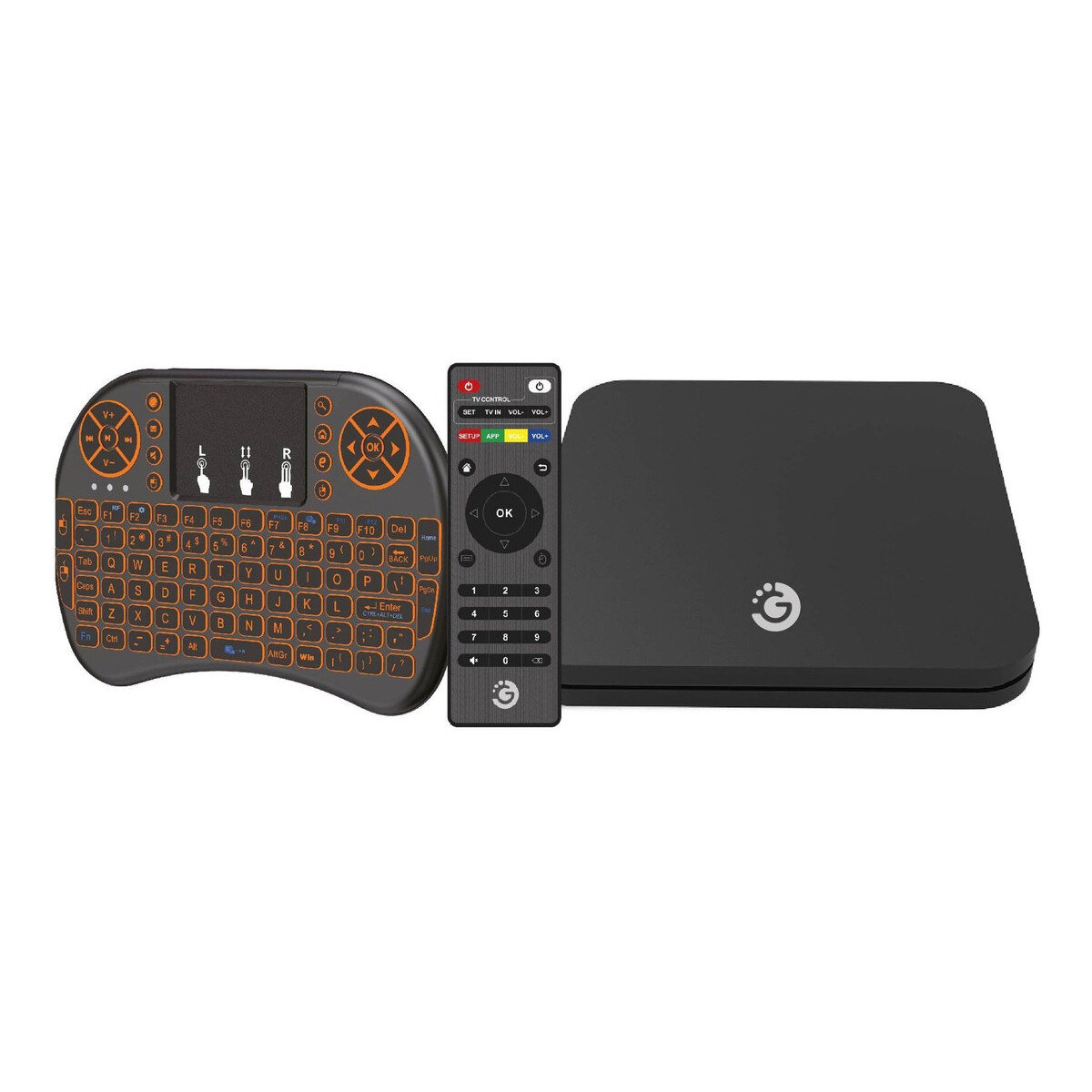 Combo Goldtech Tv Box Gbox Lite 4k Uhd Teclado Inalámbrico 