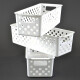 Set x3 Cesto organizador Quadratta calado P BLANCO