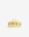 Broche Acrilico Broche De Acrilico Con Apliques Metalicos. - Blanco Crudo