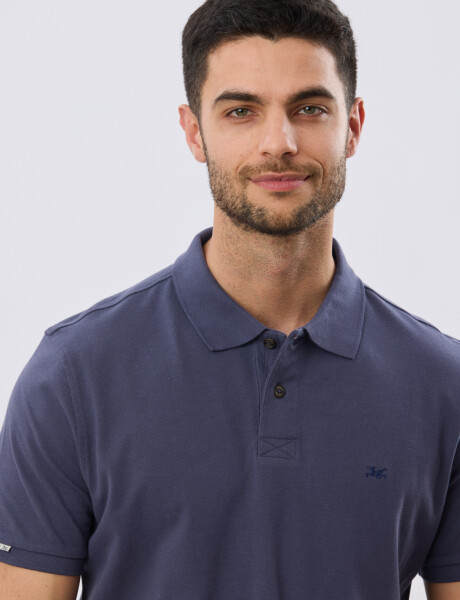 REMERA POLO LISA PIQUÉ Azul