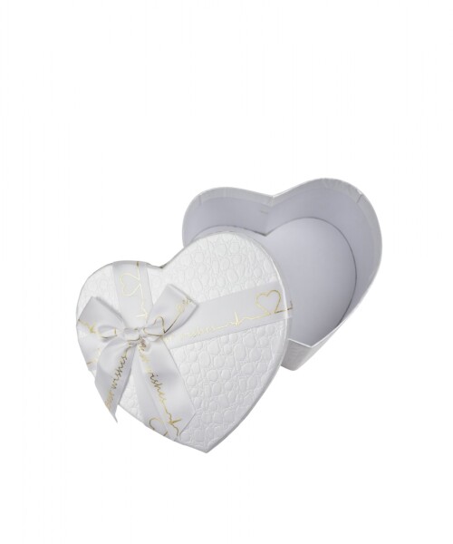 Caja Rigida Corazon 14 cm BLANCO