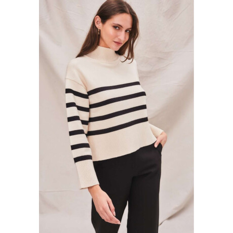 Polera Rayada Raya Negro