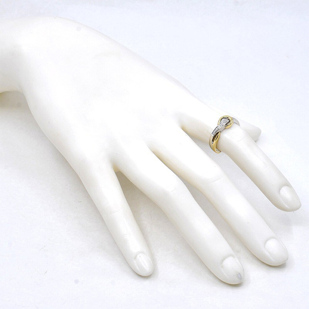 Anillo En Oro 18K De 2 Tonos Y Brillantes . Anillo En Oro 18K De 2 Tonos Y Brillantes .