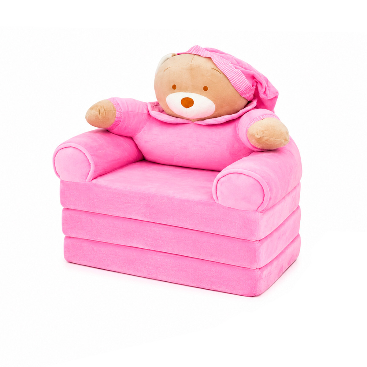 Sofa cama infantil con respaldo de oso 