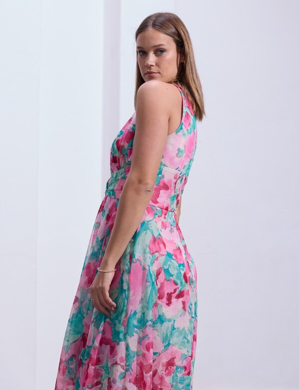 Vestido Noche Maxi MULTI/ROSA
