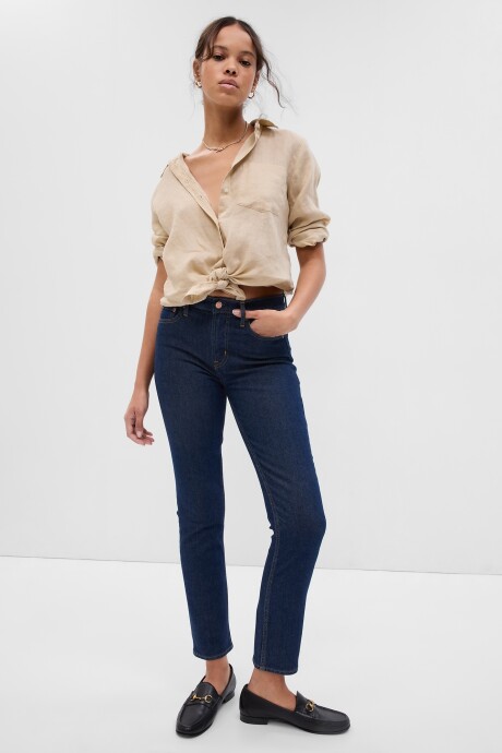 Jean Vintage Slim Mujer Dark Indigo