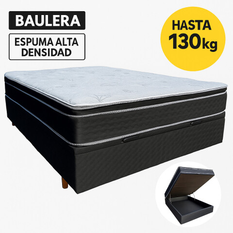 DOS PLAZAS + BAULERA - Conjunto De Sommier Morpehus Colchón Atenas EPS Espuma Alta Densidad 65 con Pillow Hasta 130k 138x188x58 DOS PLAZAS + BAULERA - Conjunto De Sommier Morpehus Colchón Atenas EPS Espuma Alta Densidad 65 con Pillow Hasta 130k 138x188x58