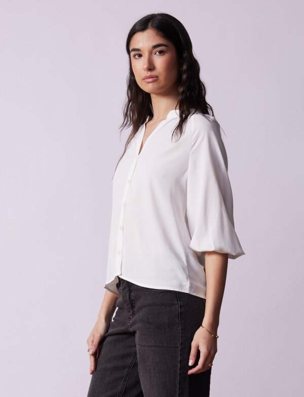 Blusa Botones BLANCO