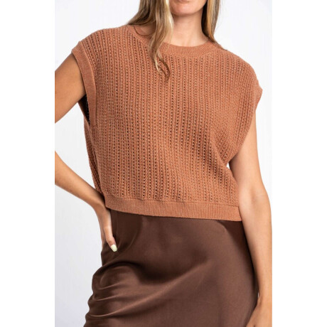 Chaleco Lurex Mocha