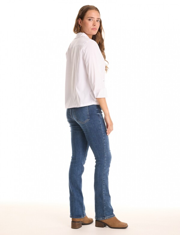 Camisa Bolsillos Tachas BLANCO