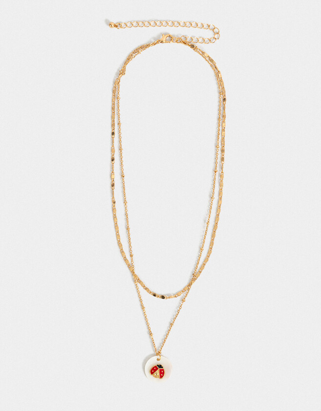 Collares Cortos Collar Corto Bañado En Oro - Dorado