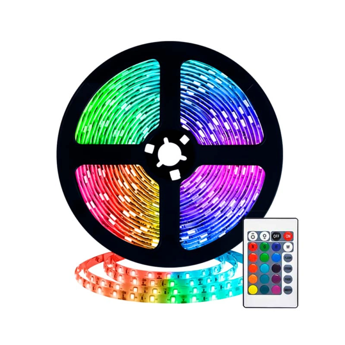Tira Led RGB USB 5Mts con control remoto 