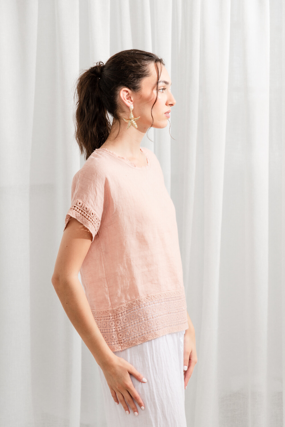 Blusa Castellabate Rosa Viejo