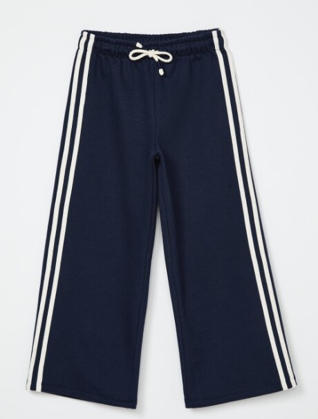 PANTALONES DEPORTIVOS DE PIERNA ANCHA AZUL