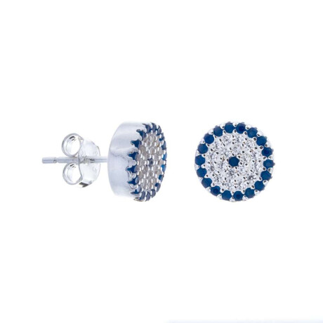 Par De Caravanas De Plata 925 Con Circonias Linea Nazar