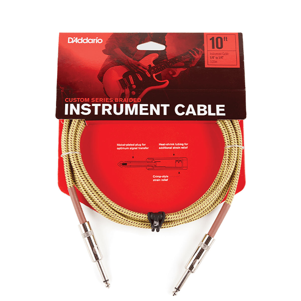 Cable Guitarra Daddario Pwbg15 Tweed 5mts 