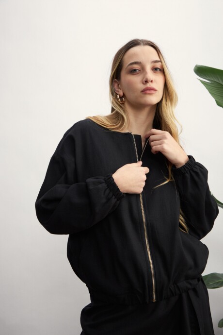 Chaqueta Bomber Negro