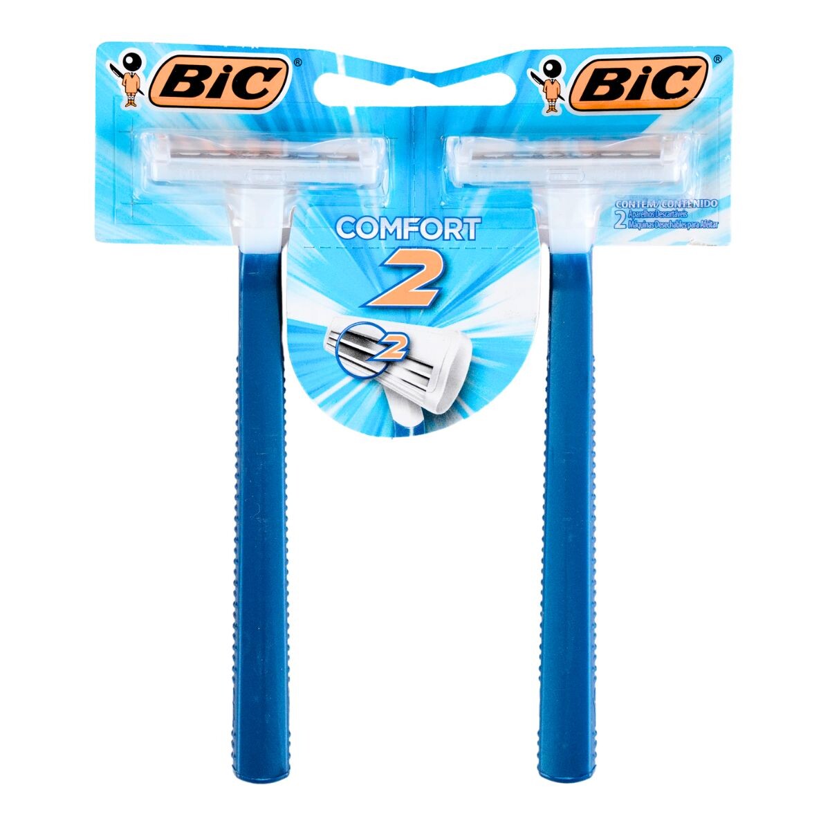 AFEITADORA AFEITA BIC TWIN NORMAL AZUL 2 UNIDADES 