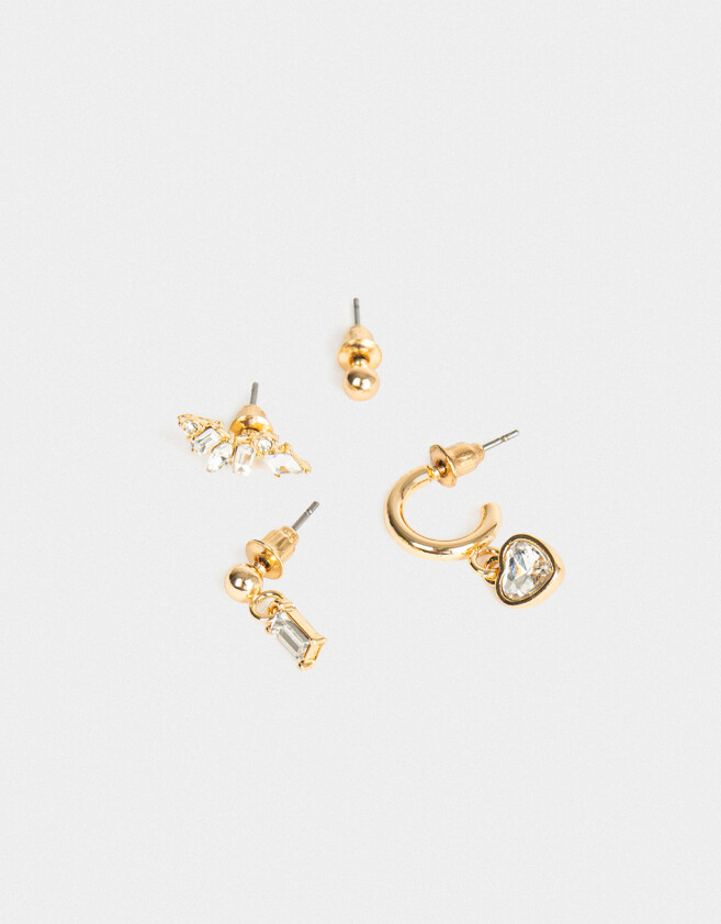 Aros Sets Con strass Set De Aros Con Strass - Dorado