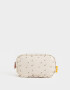 Cartucheras PU Cartuchera De Pu Estampada Y Bordada Con Bolsillo - Blanco Crema