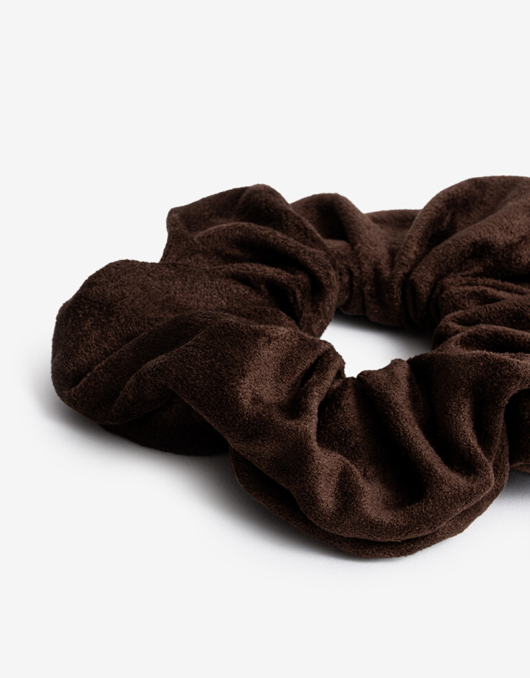 Skunzies Lisas Scrunchie Suede - Marron Chocolate