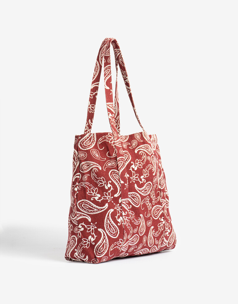 Bolsas reutilizables Tote Bag Paisley Rojo - Rojo Medio