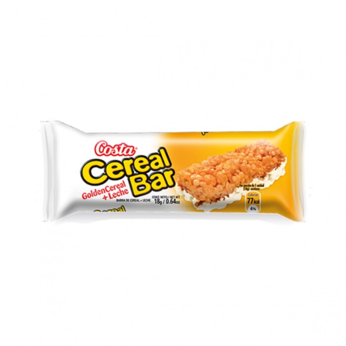 COSTA CEREAL BARRA X 18 GR GOLDEN +LECHE única