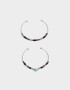 Pulseras Rígidas Sets Piedra Natural Pulseras Rígidas Set X2 Con Piedra - Plateado