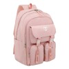 Mochila Trendy Urbana Para Mujer Liviana Con Bolsillos Uso Diario Estudio Trabajo Rosa