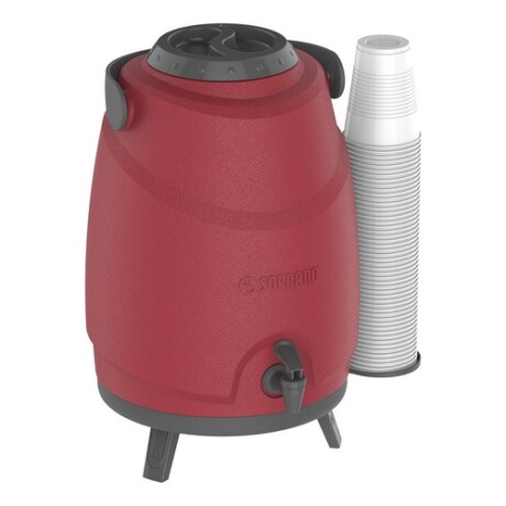 Termo botellón Soprano Aspen 12 litros con dispensador Rojo