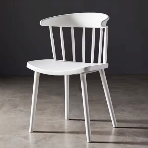 Silla Estilo Curve Luna con Posabrazos - Blanco Silla Estilo Curve Luna con Posabrazos - Blanco