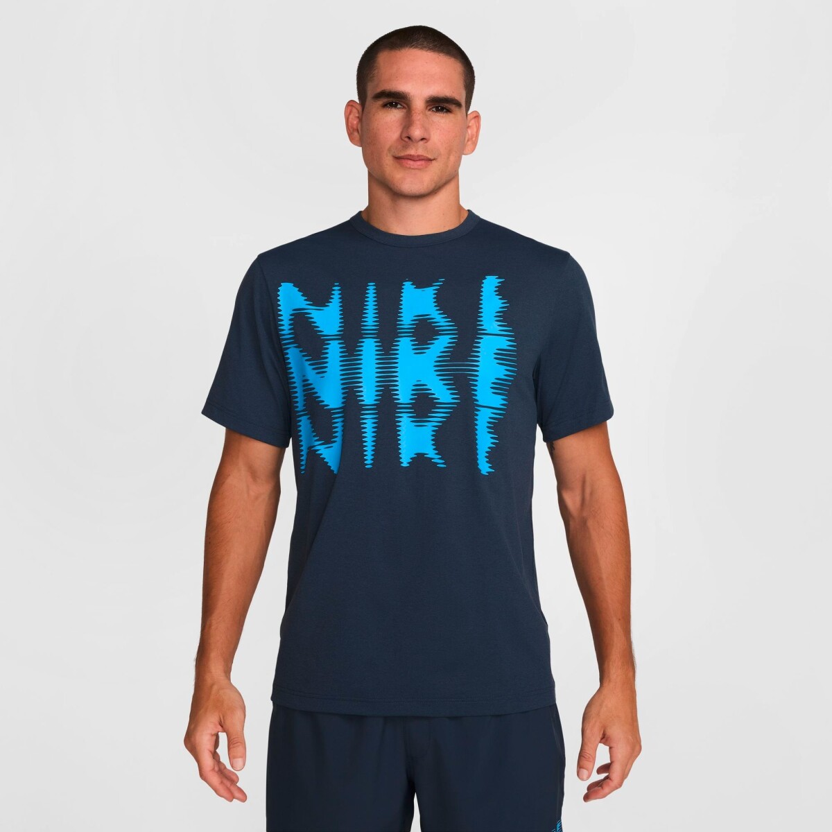 Camiseta Nike Dri-Fit Uv Hyverse Swoosh de Hombre - Azul 