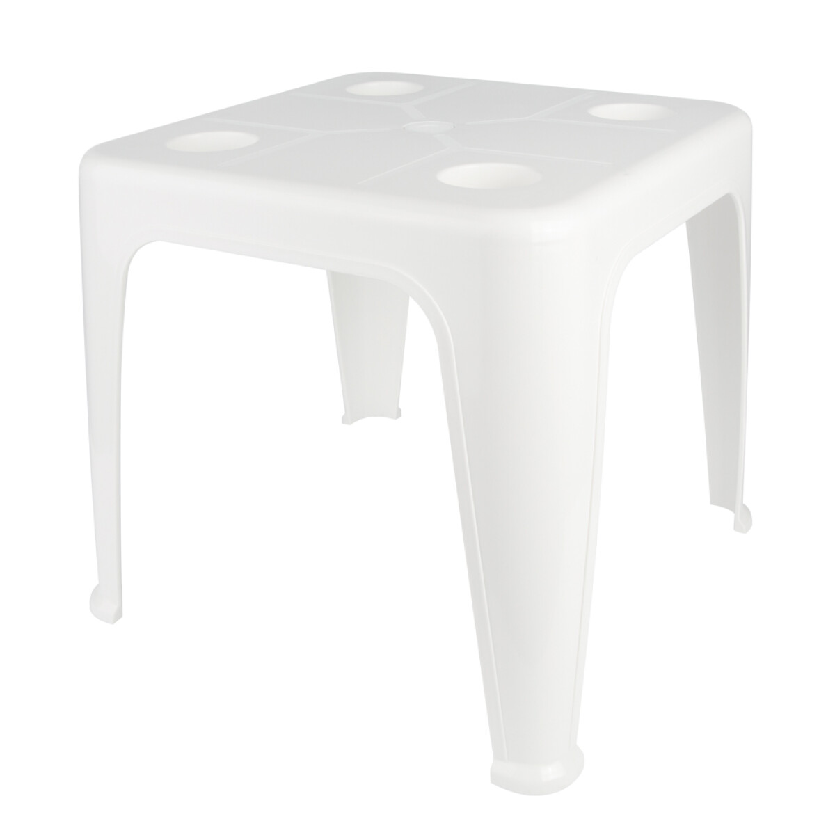 MESA SOPORTE CON PORTA VASOS PVC BLANCA 