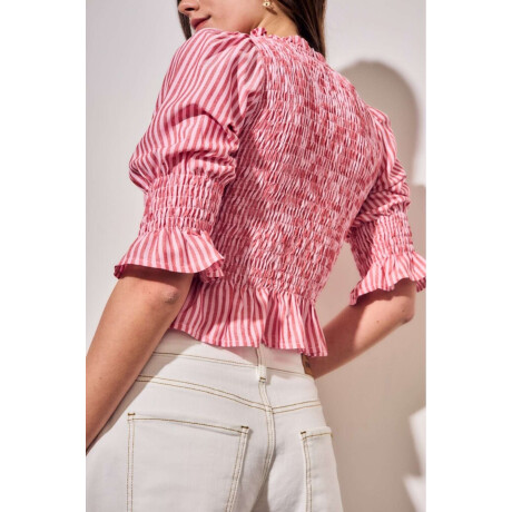 Blusa Rayada Rosa