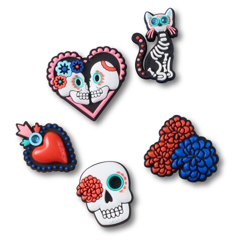 Jibbitz Artsy Dia De Los Muertos 5 Pack Multicolor