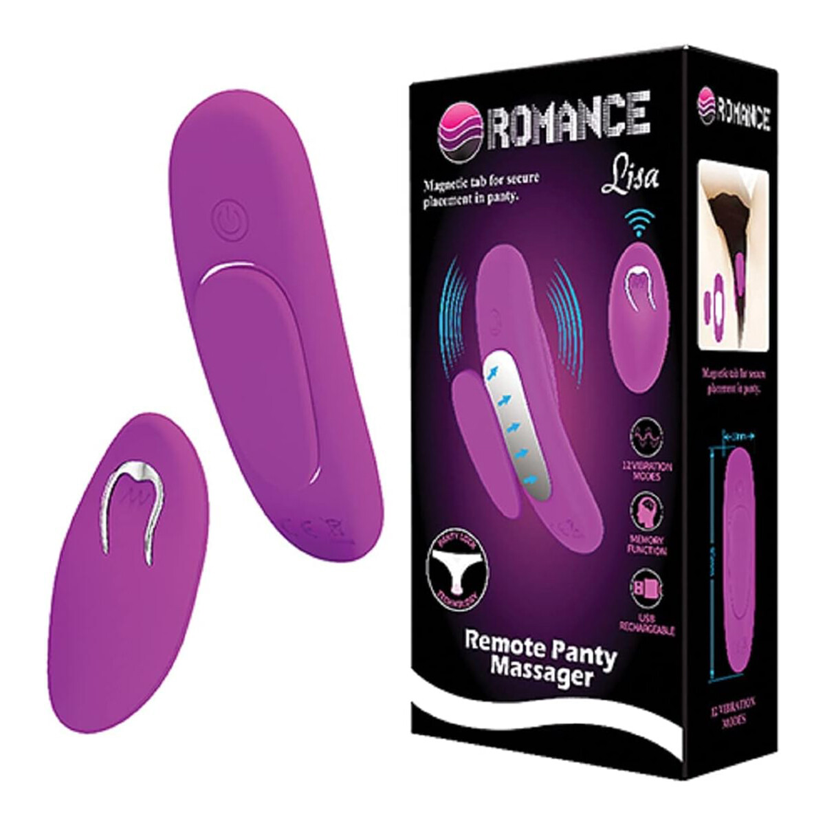 Bala Vibradora para Tanga con Control Romance Lisa 