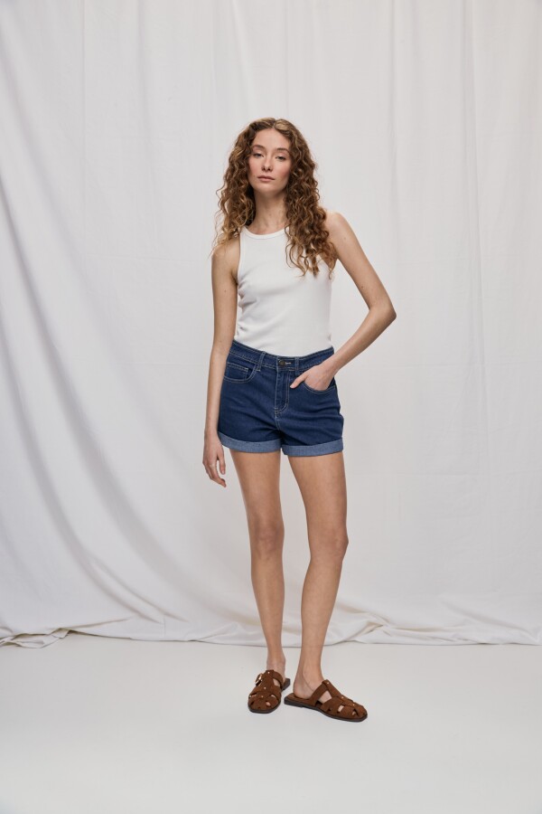 SHORT TINTO Azul