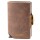 Billetera Baleine Double Kansas en Aluminio y Cuero con Protección RFID Pard Brown