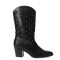Bota de Mujer Miss Carol TAOS de caña alta con tachas Negro