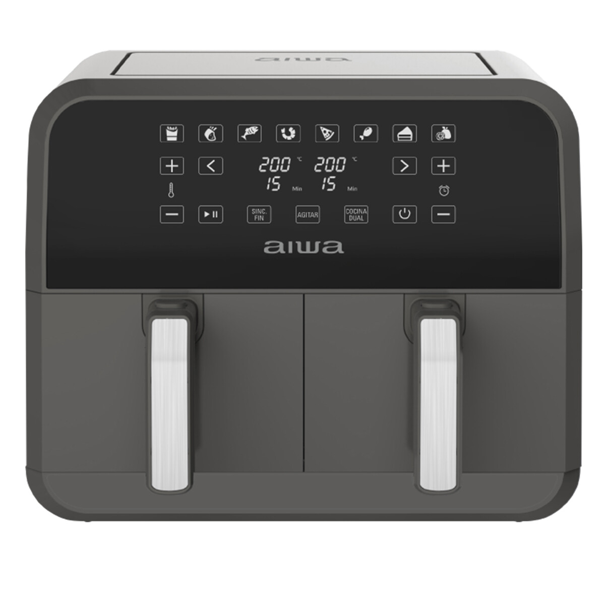 Freidora Digital sin Aceite Dos Canastos 8L | AIWA | AW-FT8003 
