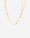 Collares Cortos Perla Collar Corto Doble Con Beads Nacarados. - Dorado