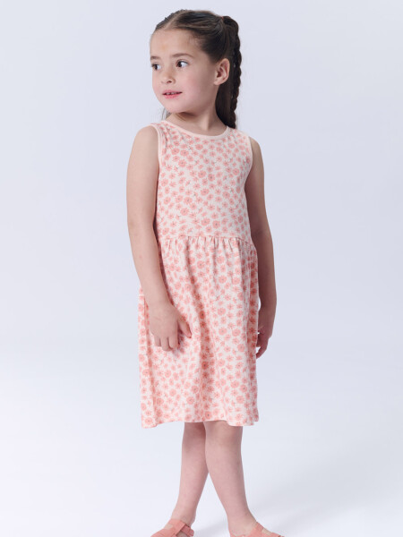 Vestido musculosa Flores Rosa
