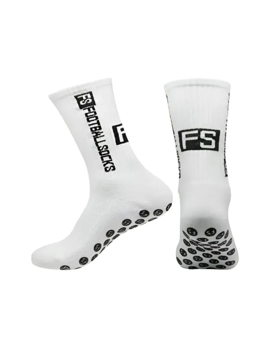 Par de Medias Deportivas Antideslizantes para Fútbol FS - Blancas 