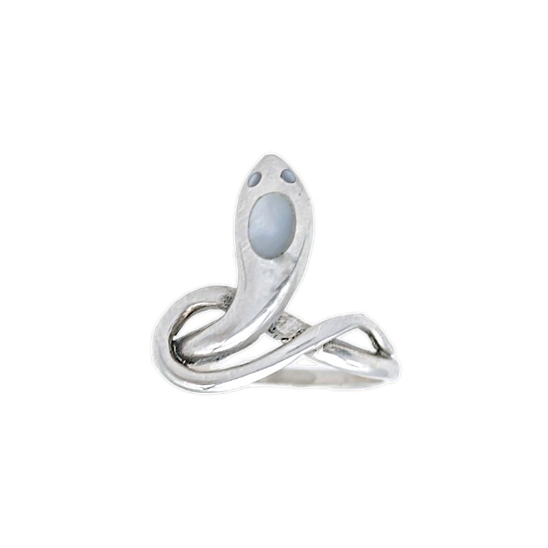 Anillo Serpiente-Plata 925-Piedra Nacar-AN3429 conpiedra