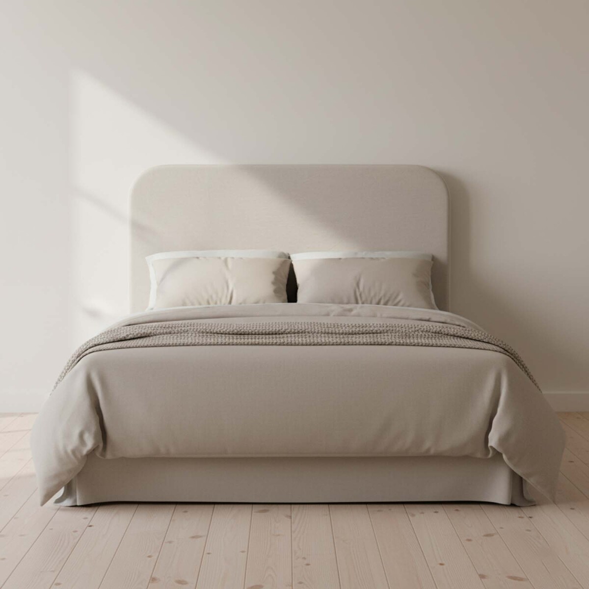 RESPALDO CON FUNDA - SUPER KING TELA NATURAL-BEIGE MELISSA 