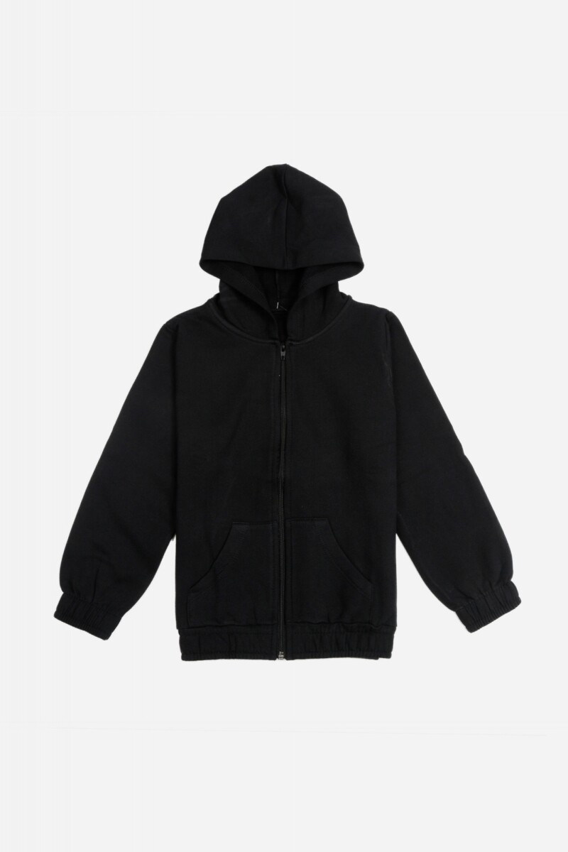 Campera con capucha - Niño - NEGRO 